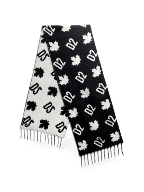 DSQUARED2 D2 monogram scarf Black SCM004105M01040