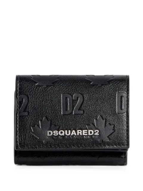 DSQUARED2 D2 monogram trifold wallet Black WAM004304609061
