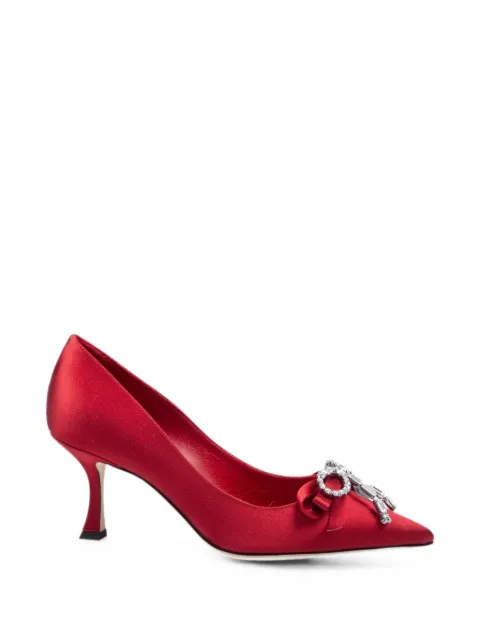Jimmy Choo Auria 70 bow pumps Red AURIA70BSJ