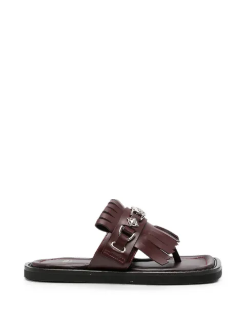 Toga Pulla fringe-detail buckled sandals Red AJ1461