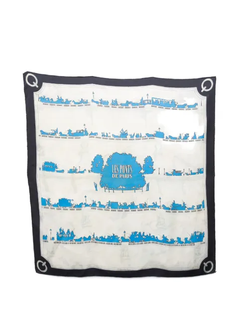 Hermès Pre-Owned 1953 Les Ponts de Paris silk scarf Neutrals 15016538