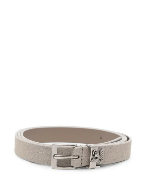 Emporio Armani logo-plaque leather belt Neutrals EW005147AF27344