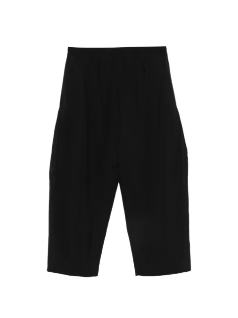 KHAITE Roma elasticated-waistband cropped trousers Black 3212587