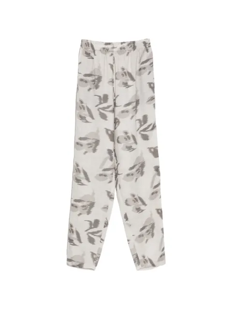 Emporio Armani abstract-print trousers Grey EW004953AF26966