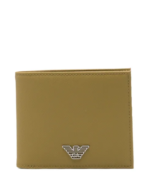 Emporio Armani logo-plaque bi-fold wallet Green Y4R168Y138E