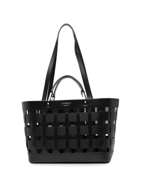 Emporio Armani medium woven tote bag Black EW000360AF27054UC001