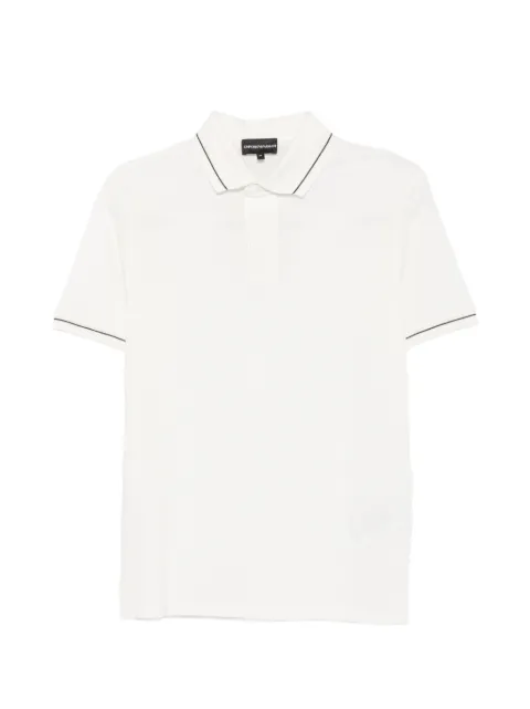 Emporio Armani contrast-trim buttoned polo shirt White EM006625AF12955