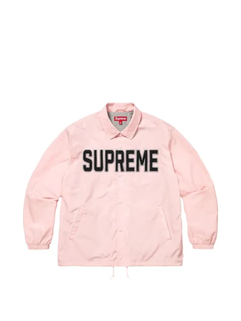 Supreme logo-appliqué jacket Pink SU27735