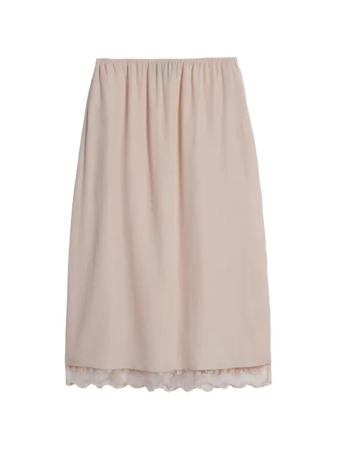 Simone Rocha lace-trim negligee midi skirt Neutrals 32260514NUDE