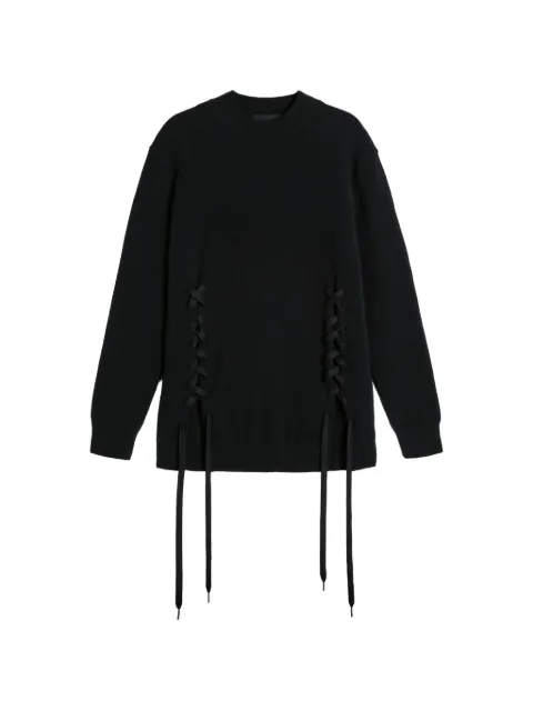 Simone Rocha lace-up merino sweater Black LMK15M0660