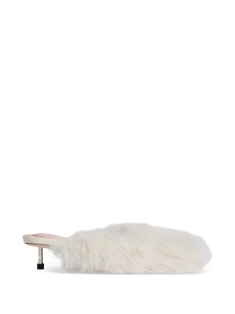 Simone Rocha faux-fur mules Neutrals LH181090