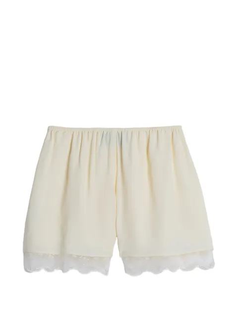 Simone Rocha lace-trim negligée mini shorts Neutrals 4230T