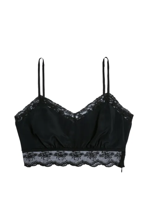 Simone Rocha lace-trim negligee bralette Black 1055T0514