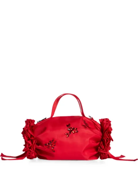 Simone Rocha Turbo embellished tote bag Red BAG223TB0761