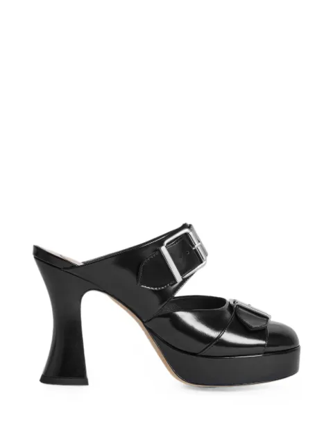 Simone Rocha buckle-detail sculpted-heel mules Black HH80740BLACK