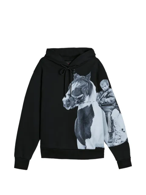 Simone Rocha pony-print hoodie Black 5498P73CM1364