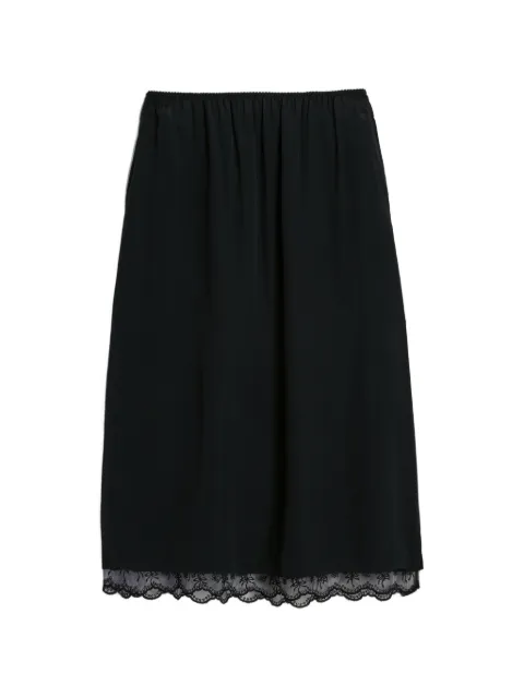 Simone Rocha lace-trim midi skirt Black 32260514