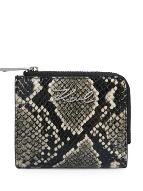 Karl Lagerfeld small K/Signature leather bi-fold wallet Black B4W32003C43
