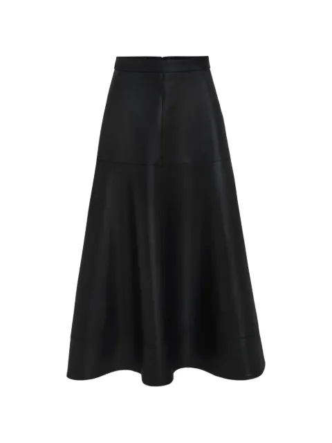 Karl Lagerfeld faux-leather panelled skirt Black B4W12004999