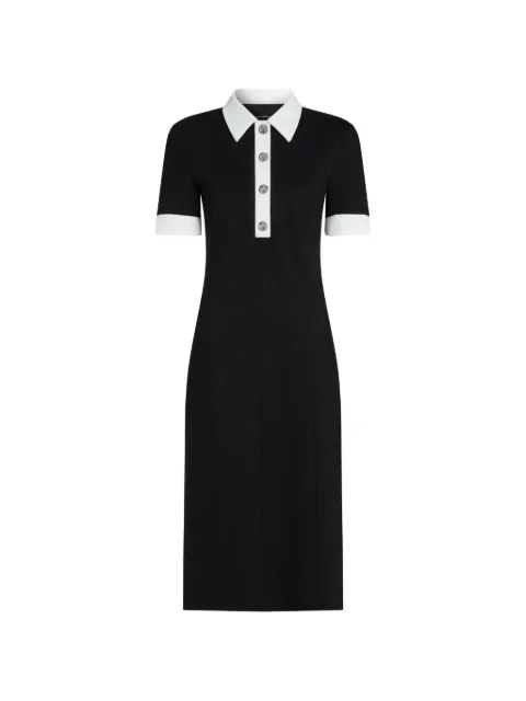 Karl Lagerfeld contrast-collar dress Black B4W13018998
