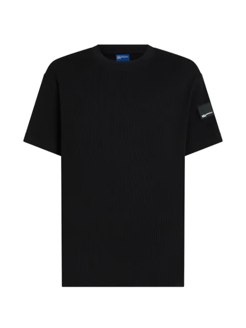 Karl Lagerfeld Jeans ribbed-knit logo-patch T-shirt Black B3M17088999