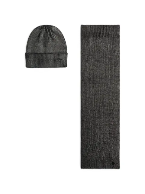 Karl Lagerfeld Ikon beanie & scarf knit gift set Black B4W33040999