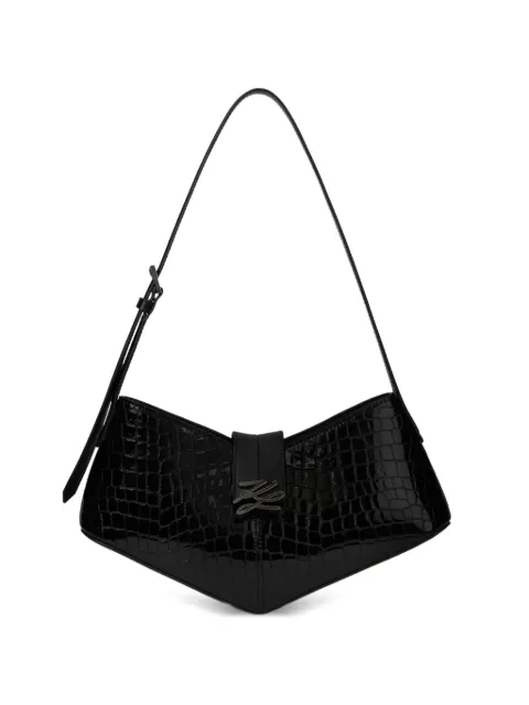 Karl Lagerfeld Karl Studio K/Autograph croc-effect leather shoulder bag Black B4W301381AV