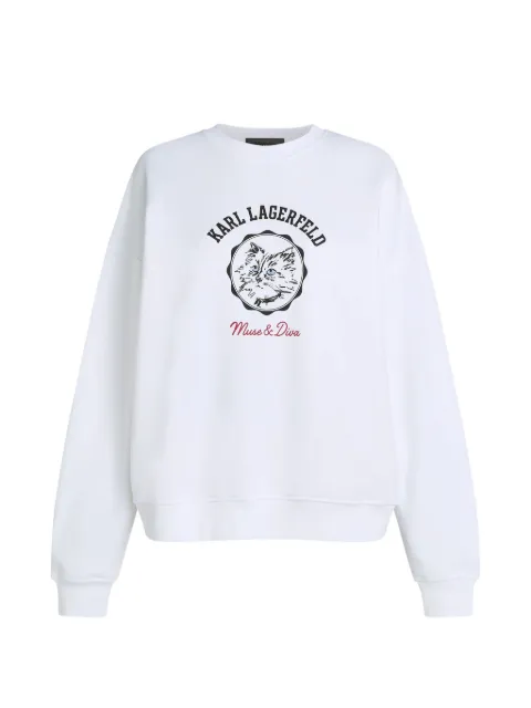 Karl Lagerfeld Ikon Choupette Muse sweatshirt White B4W20060100