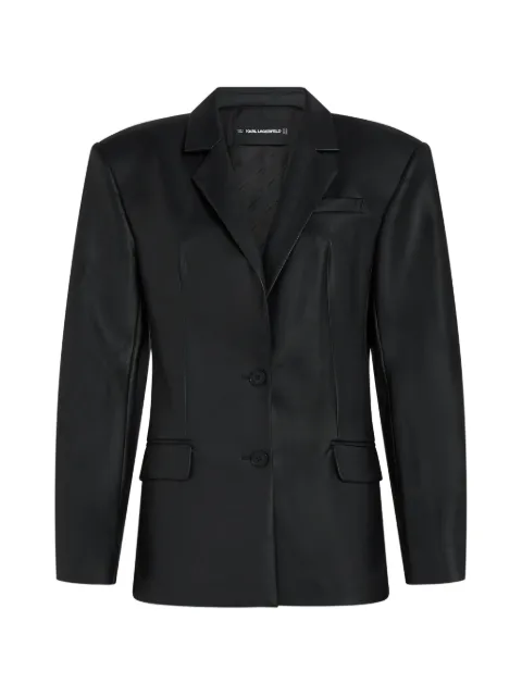 Karl Lagerfeld faux-leather blazer Black B4W14016999