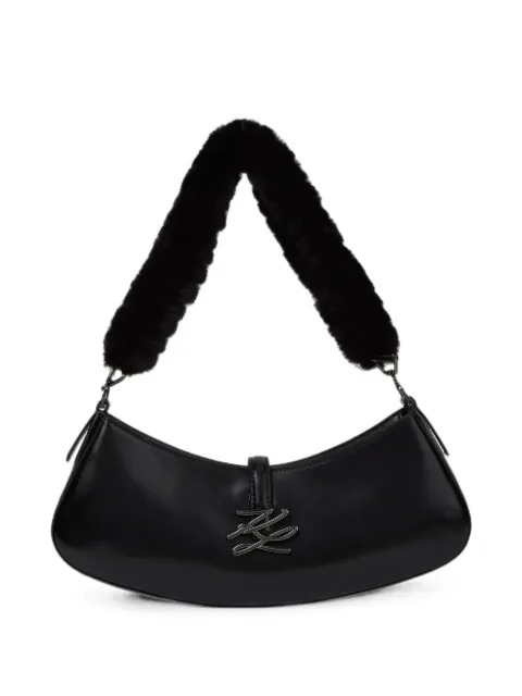 Karl Lagerfeld small K/Autograph drop leather shoulder bag Black B4W302971AU