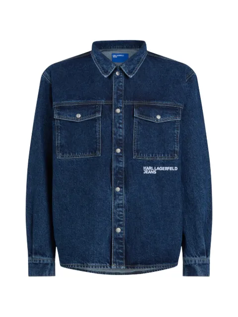 Karl Lagerfeld Jeans logo denim overshirt Blue B4M160