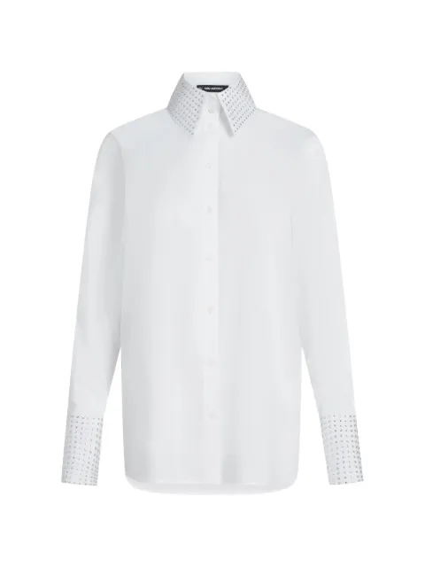 Karl Lagerfeld rhinestone buttoned shirt White B4W11020100
