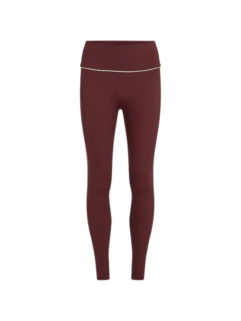 Karl Lagerfeld contrast-piping athleisure leggings Red B3W44013548
