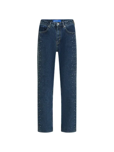 Karl Lagerfeld Jeans crystal-embellished straight-leg jeans Blue B4W10040