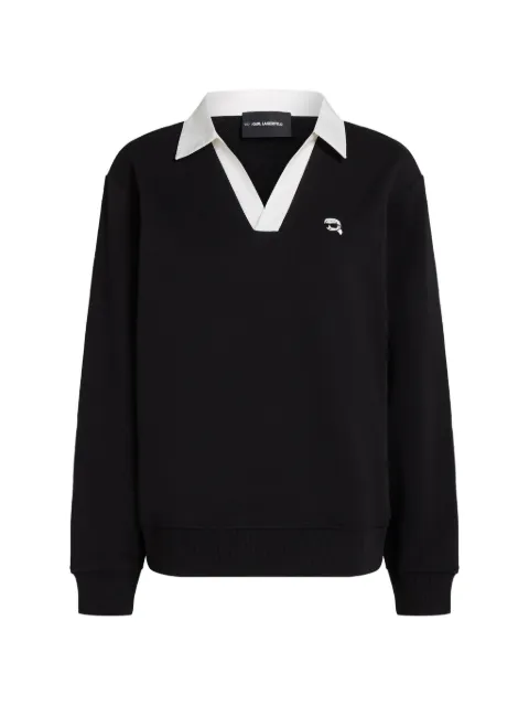 Karl Lagerfeld Ikon V-neck sweatshirt Black B4W20062999