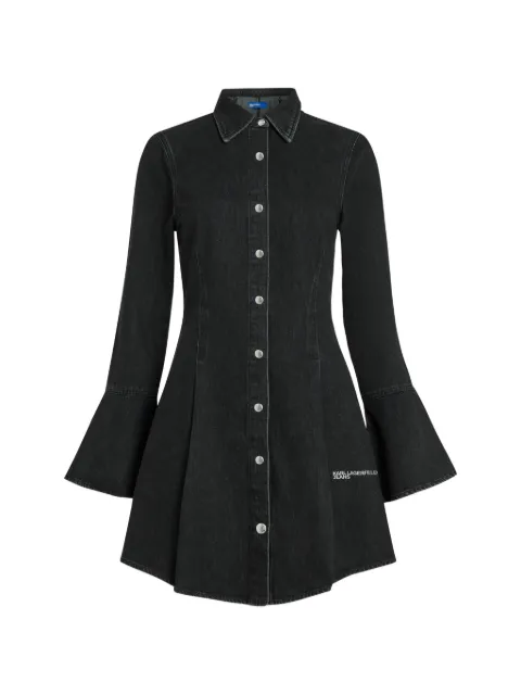 Karl Lagerfeld Jeans wide-sleeve denim dress Black B4W130041BJ