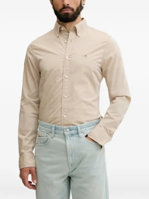 Gant embroidered-logo button-down shirt Neutrals 3000102