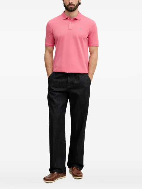 Gant logo-embroidered polo shirt Pink 2210