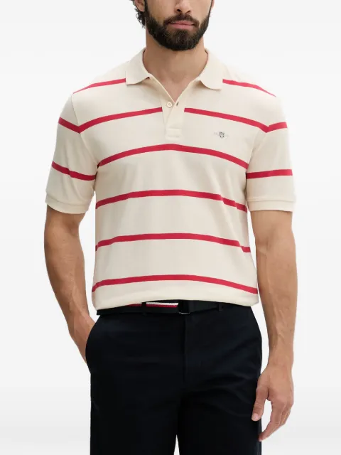 Gant striped short-sleeve polo shirt Neutrals 2014094
