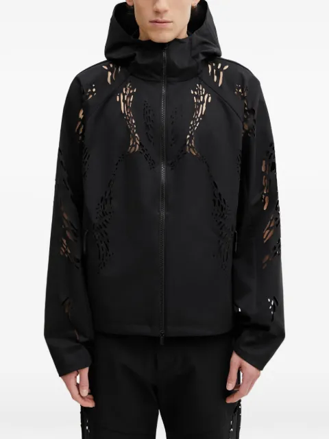 HELIOT EMIL Roan laser-cut hooded jacket Black SS26M02178BLK01