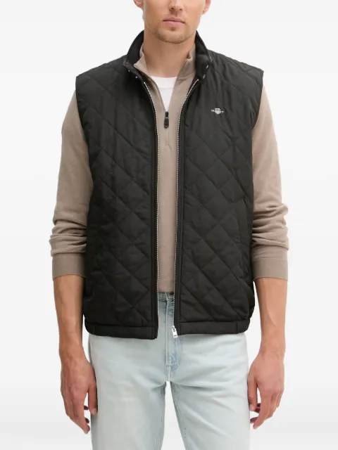 Gant quilted-finish windcheater gilet Black 7006341