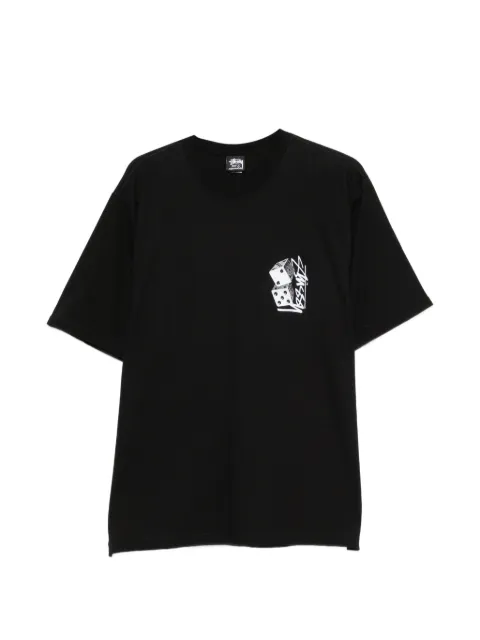 Stüssy dice-print cotton T-shirt Black 1905187