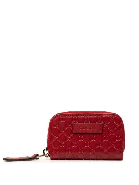 Gucci Pre-Owned 2000-2015 Microguccissima Zip Around Purse coin pouch Red PJBTCSB79QFXPQXA