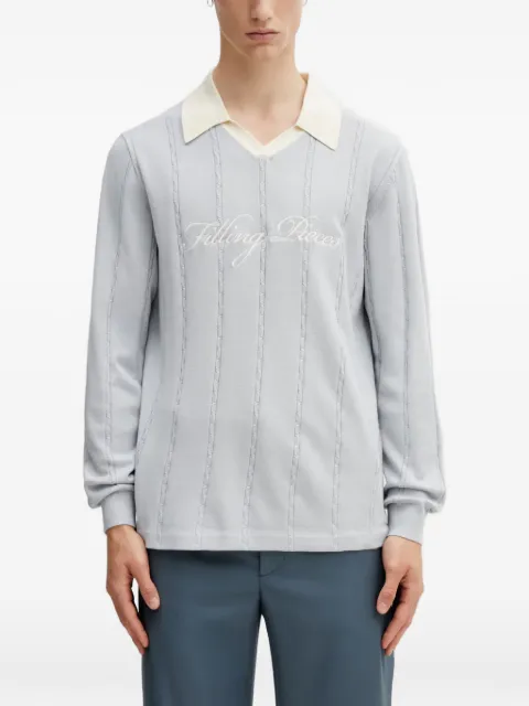 Filling Pieces cable-knit embroidered sweatshirt Blue 412674500148