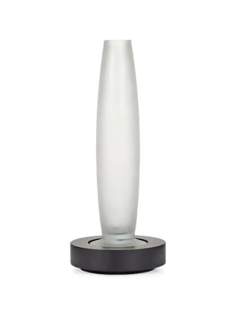 Serax LYS 2 frosted-glass wooden-base vase White B0821104