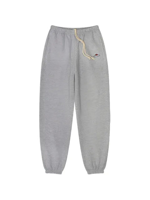 HommeGirls x Fruit Of The Loom logo-patch drawstring track pants Grey HGFOTL010
