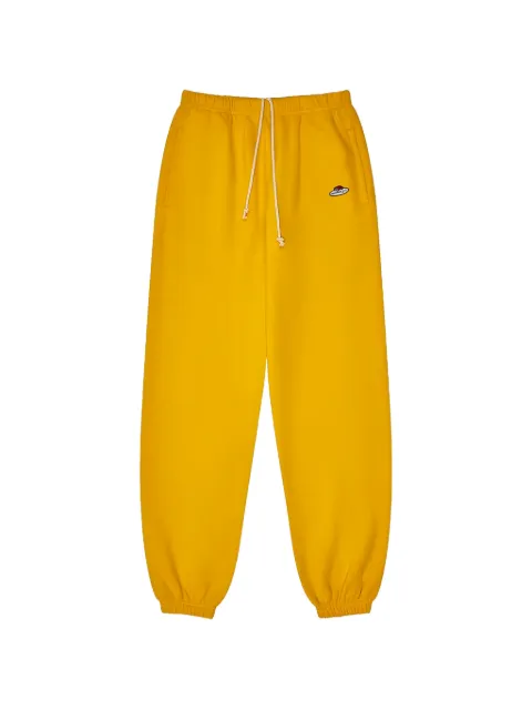 HommeGirls x Fruit Of The Loom logo-patch drawstring track pants Yellow HGFOTL010