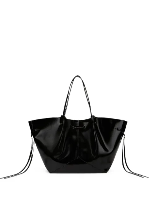 Karl Lagerfeld large K/Pierced shiny tote bag Black B4W30332992