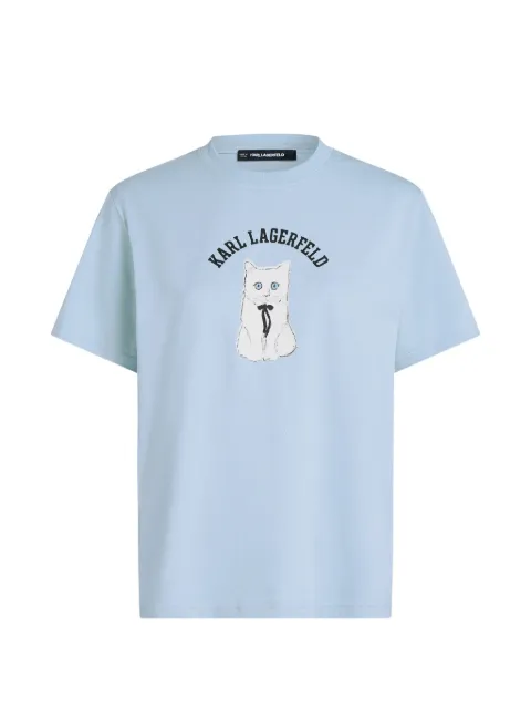 Karl Lagerfeld Ikonik Choupette T-shirt Blue B4W170791KZ