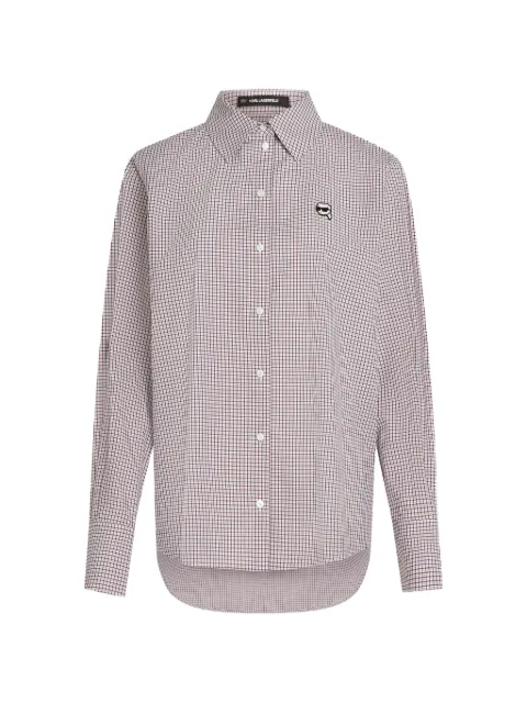 Karl Lagerfeld Ikon checked shirt Neutrals B4W11008C48